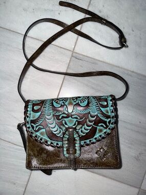 Patricia Nash Lanza Leather Crossbody NWOT